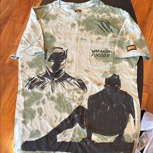 Marvel Black Panther Tie-Dye Kids Shirt - Green and Black